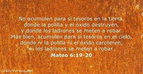 Mateo 6:19.